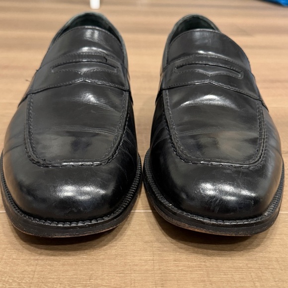 Cole Haan Men 11M Black Classic Penny Loafer Leather Shoes Sq Toe Slipon C04715 - Picture 10 of 16